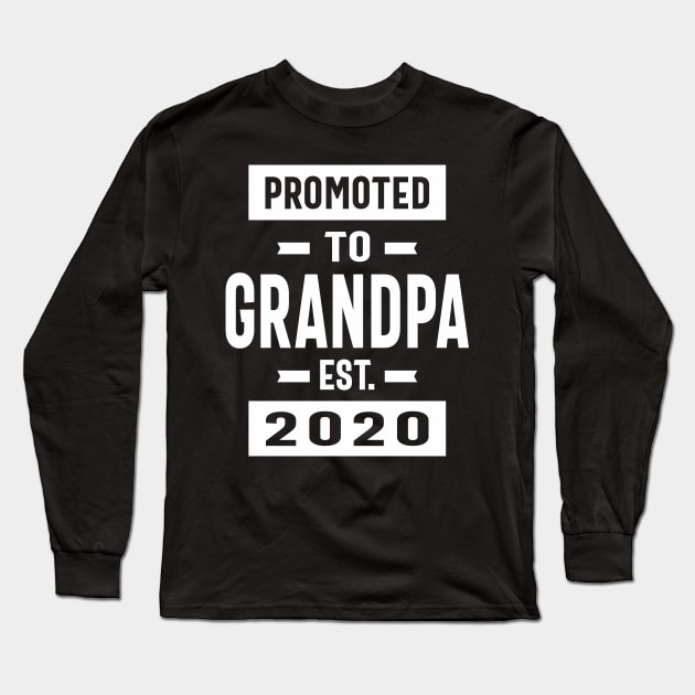 Promoted to Grandpa Est. 2020 Grandpa Fathers Day Gift Long Sleeve T-Shirt by cidolopez